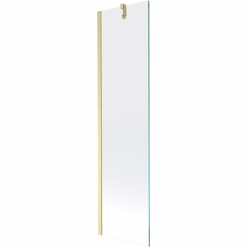 MEXEN/S - Next vaňová zástena FIX 50 x 150, transparent, zlatá kartáčovaná 895-050-000-00-00-55