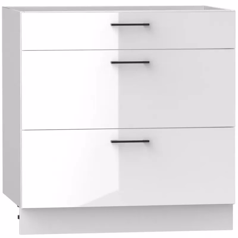 Kuchynská skrinka Oscar D80s/3 biely lesk/biela