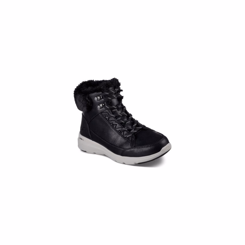 Dámske členkové zimné topánky SKECHERS On The-Go Glacial Ultra Cozyly black