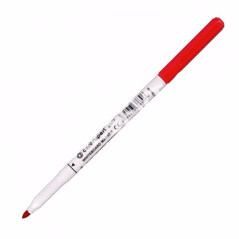 Popisovač Centropen 2507 na biele tabule červený valcový hrot 1-2mm