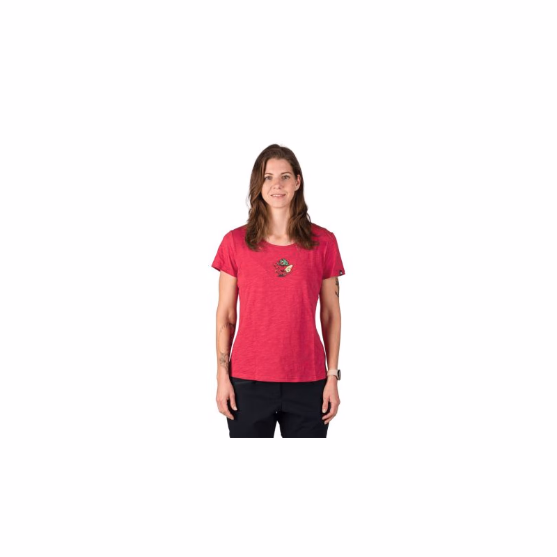 Dámske turistické tričko s krátkym rukávom NORTHFINDER GRACIANA-510cherry