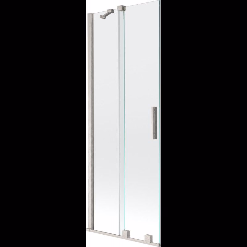 MEXEN/S - Velár dvojkrídlová posuvná vaňová zástena 70 x 150, transparent, nikel kartáčovaný 896-070-000-01-97