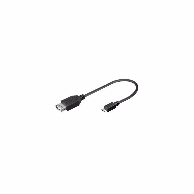 PremCord USB kab redukcia A/fem-MicroUSB/male20cmOTG
