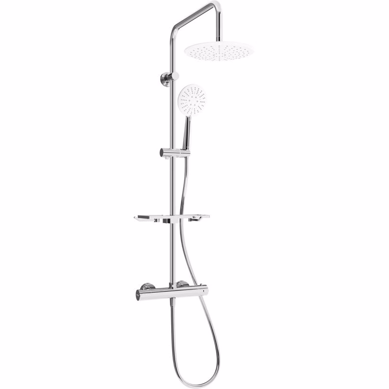 MEXEN/S - KT67 Sprchový stĺp s termostatickou batériou, chróm / biela 771506793-00