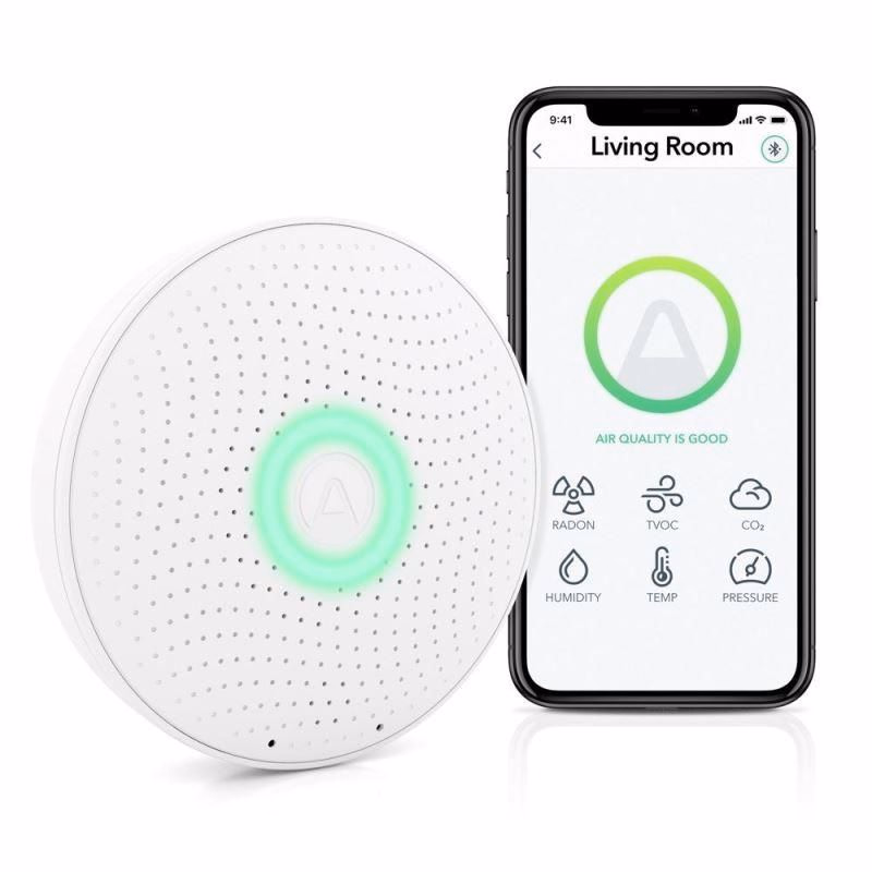 AirThings Wave plus - senzor kvality ovzdušia, radónu, vlhkosti, teploty, VOC, CO2 a tlaku