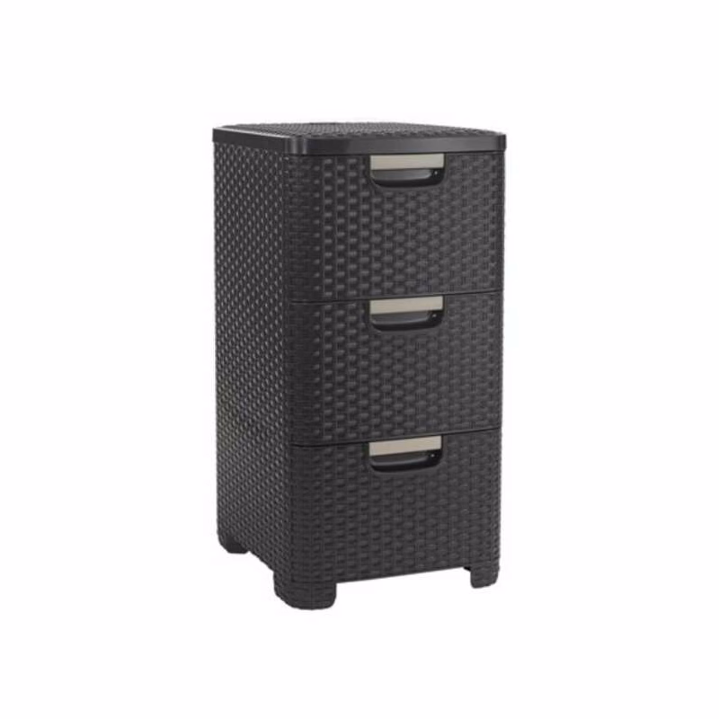CURVER Zásuvkový regál STYLE 3x14L | hnedá