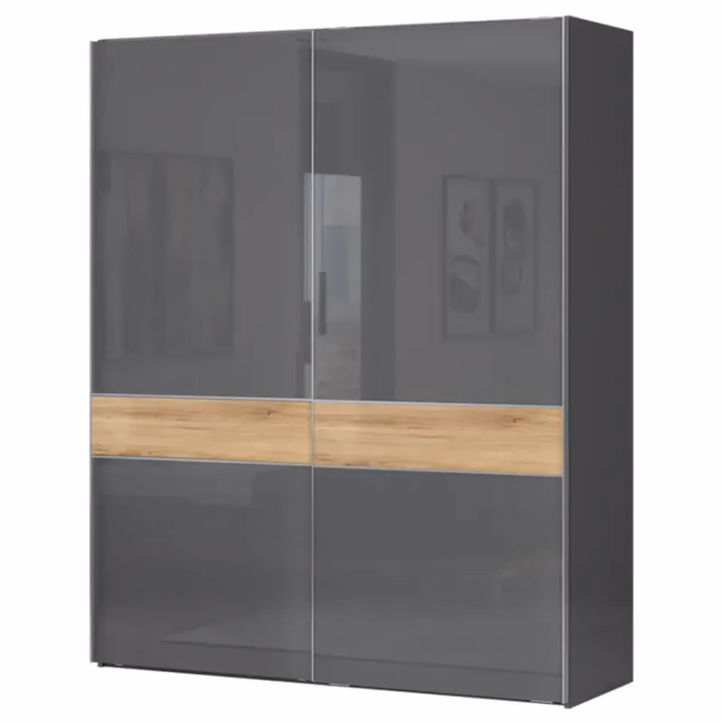 Skriňa 2d Onyx pk181/on lakované pacific walnut/antracit