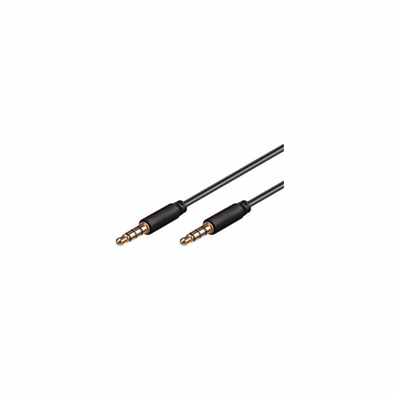 PremiumCord Kábel Jack 3.5mm 4 pinový M/M, 2m