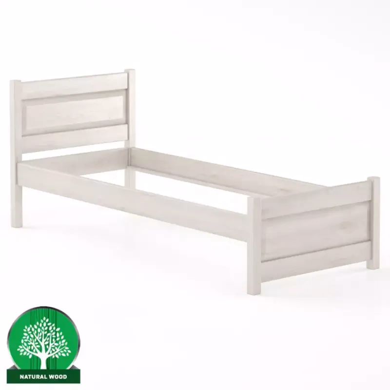Posteľ buková LK120–80x200 bielený