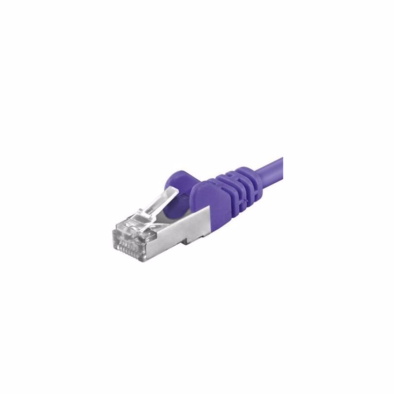 Premiumcord Patch kábel CAT6a S-FTP, RJ45-RJ45, AWG 26/7 1m, fialová
