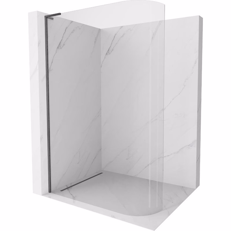 MEXEN/S - KiotoL Sprchová zástena WALK-IN 80 x 200, transparent, grafit kartáčovaná 800-080-103-66-06