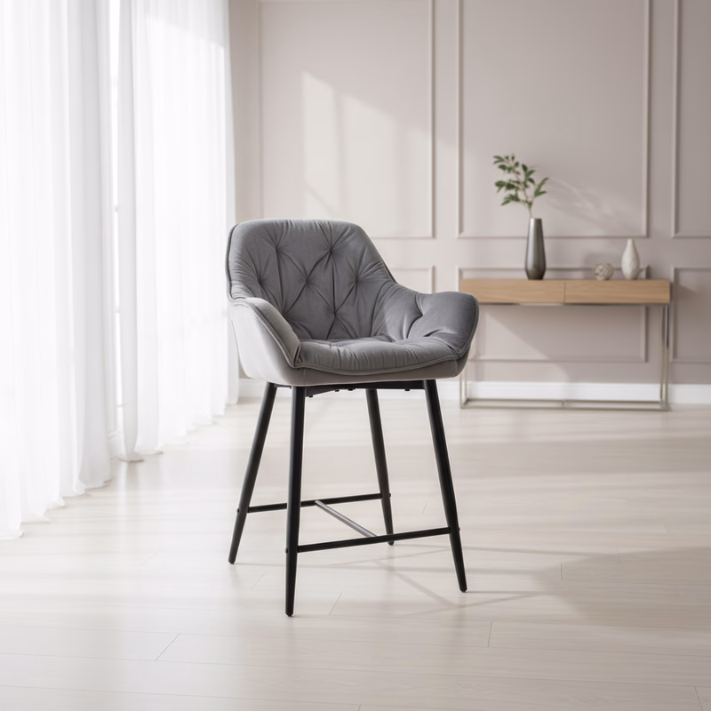 Signal Barová stolička CHERRY H-2 Velvet | sivá
