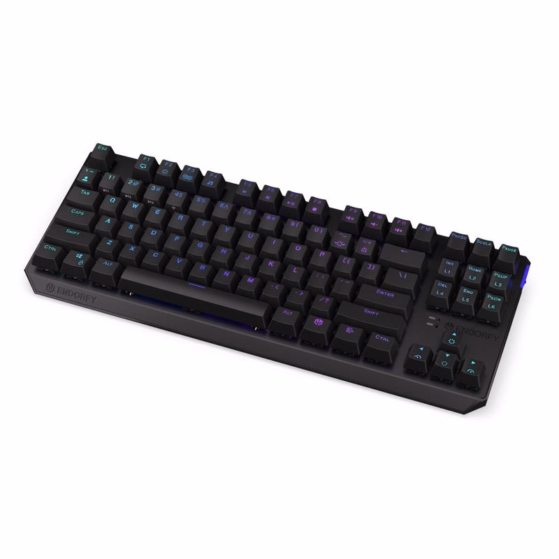 Endorfy herná klávesnica Thock TKL Wireless Red/ bezdrôtová / USB / red switch / mechanická / US layout / čierna RGB