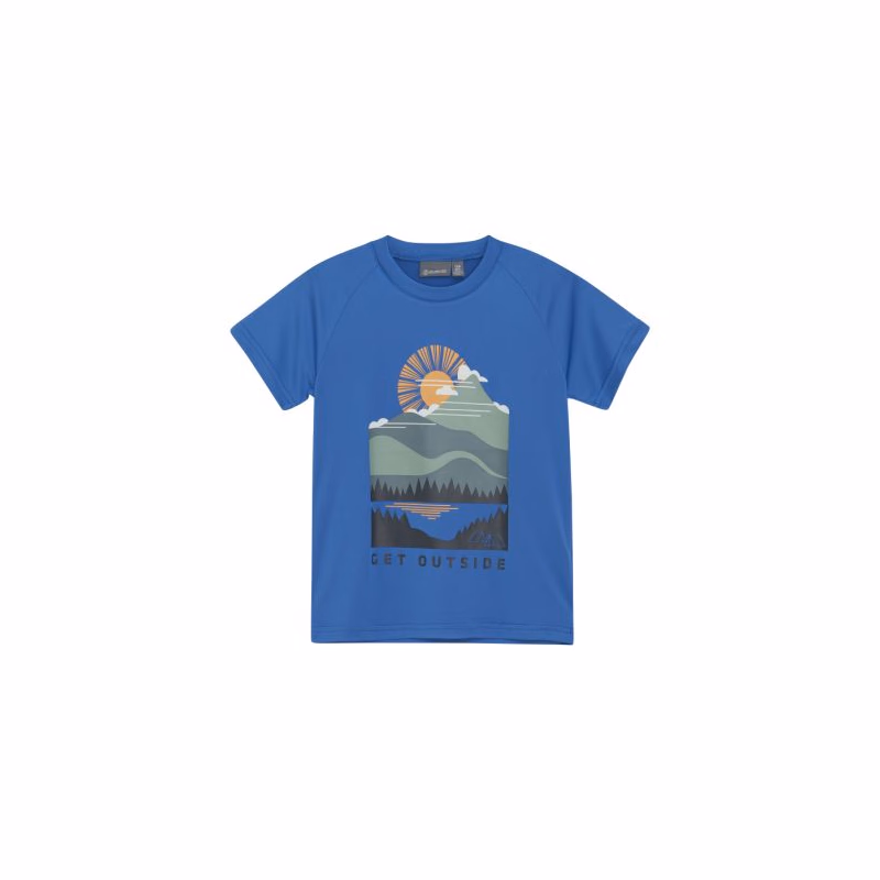 Chlapčenské tričko s krátkym rukávom COLOR KIDS Boys T-shirt W. Print - S S-7556-Campanula