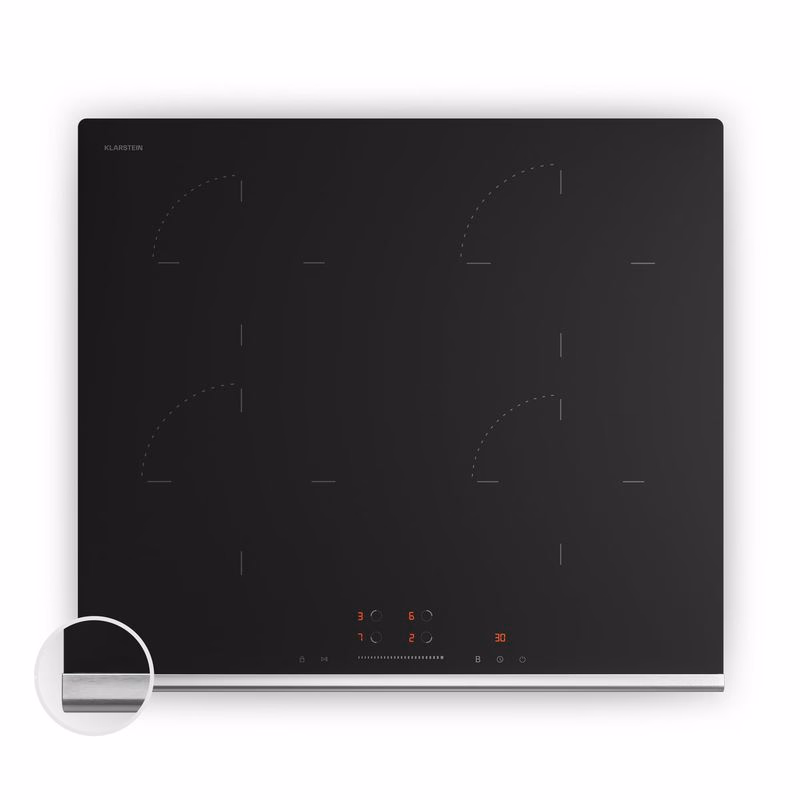 Klarstein Verosteel indukčná varná doska, Elegantná, minimalistická, výkonná, 4 varné zóny, 7400 W, 60 cm