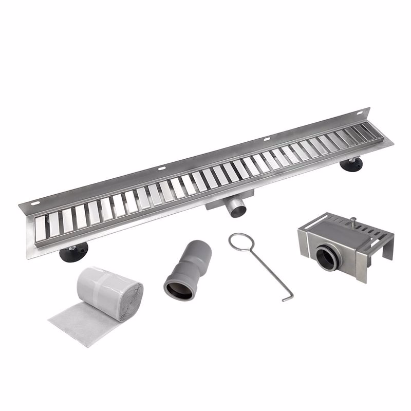 Mereo Odtokový sprchový žľab k stene 80 cm, vr. roštu STRIP CZ172