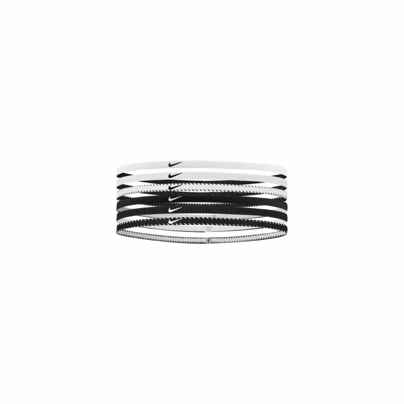 Čelenka NIKE FLEX CLASSIC SLIM HEADBANDS 6PK WHITE BLACK WHITE