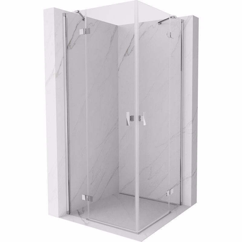 MEXEN/S - Mist H Duo sprchovací kút dvere krídlové 75 x 75, transparent, chróm 8A5-075L-075P-01-00
