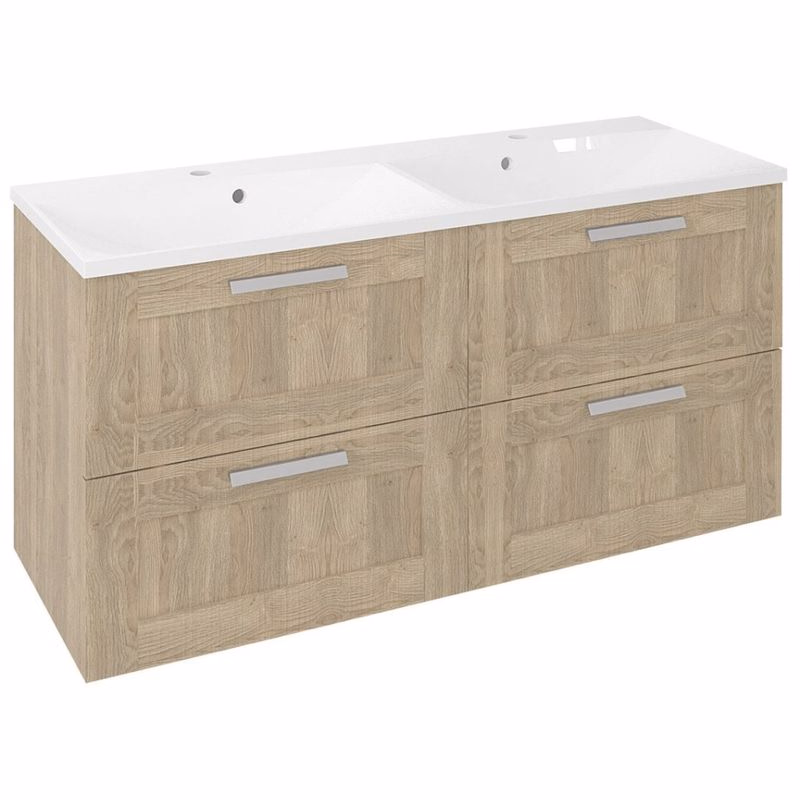 SAPHO - AMIA dvojumývadlová skrinka 119x60x45cm, dub Texas AM120-2020