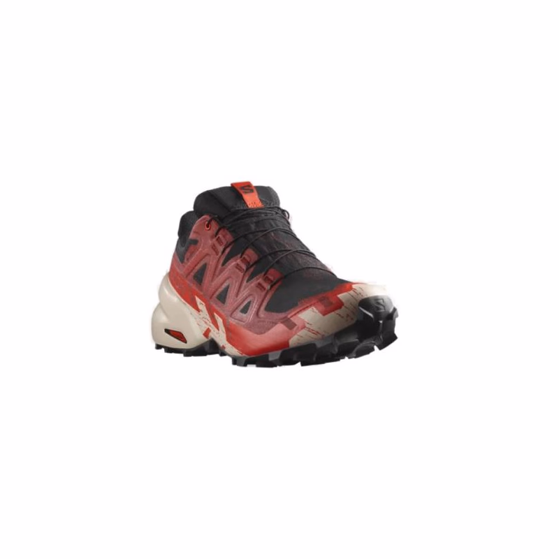 Pánska bežecká trailová obuv SALOMON Speedcross 6 GTX black red dalhia poppy red
