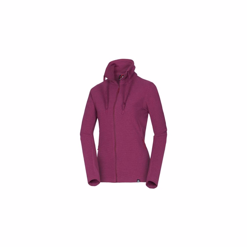 Dámska zateplená turistická mikina so zipsom NORTHFINDER TAMMY-510cherry