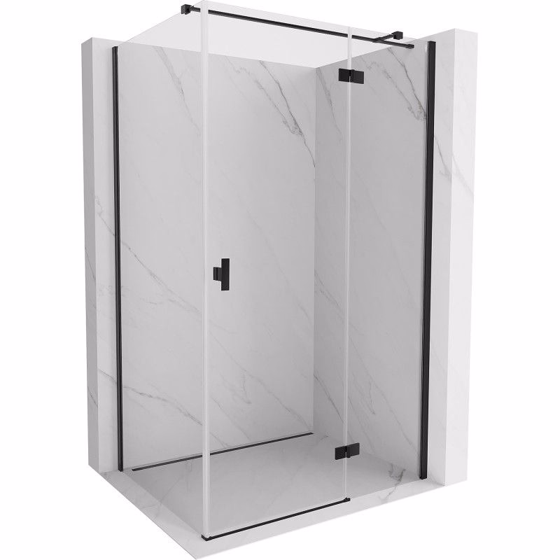 MEXEN/S - Mist HT sprchový kút dvere krídlové pravá 105 x 85, transparent, čierna 8A5T-105-085-70-00-P