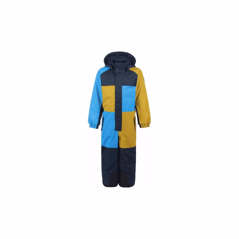 Chlapčenský zimný overal COLOR KIDS Coverall colorblock, AF 10.000, blue