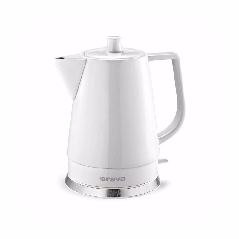 Orava VK-3813 W rýchlovarná kanvica, 1500 W, 1.5 l, kermická, automatické vypnutie, biela