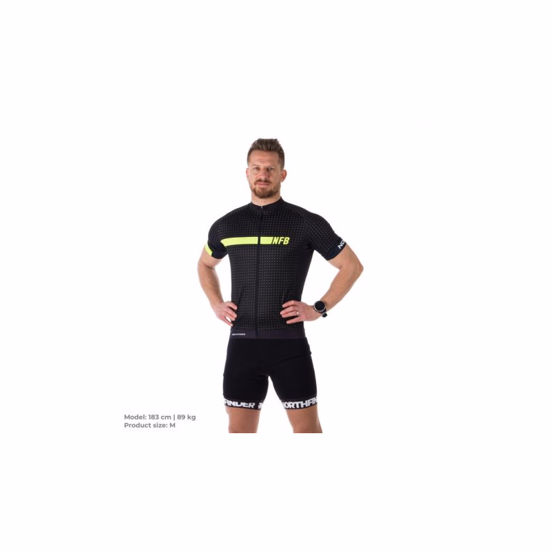 Pánsky cyklistický dres s krátkym rukávom NORTHFINDER GERARDO Black 273