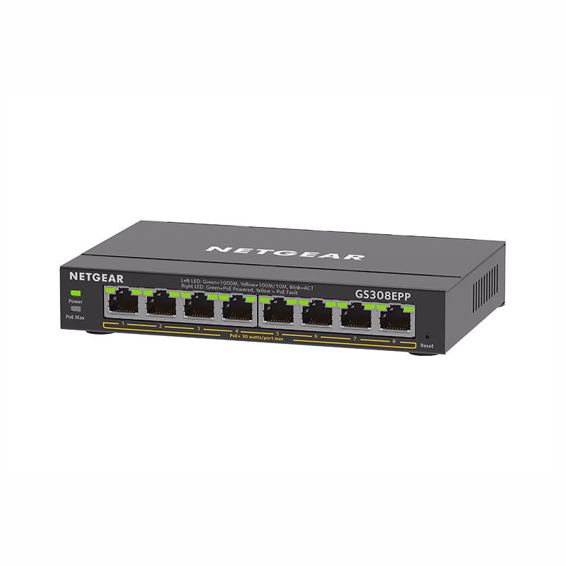 NETGEAR 8PT GE PLUS SWCH W/ HI-PWR POE+