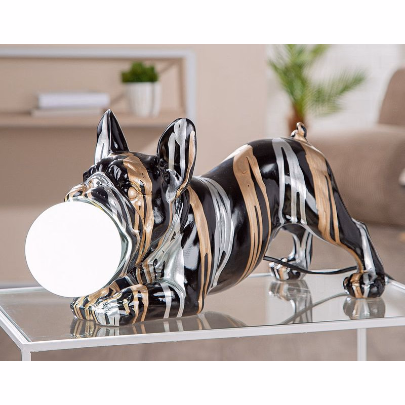 Stolová lampa Bulldog s motívom gule "Drip"