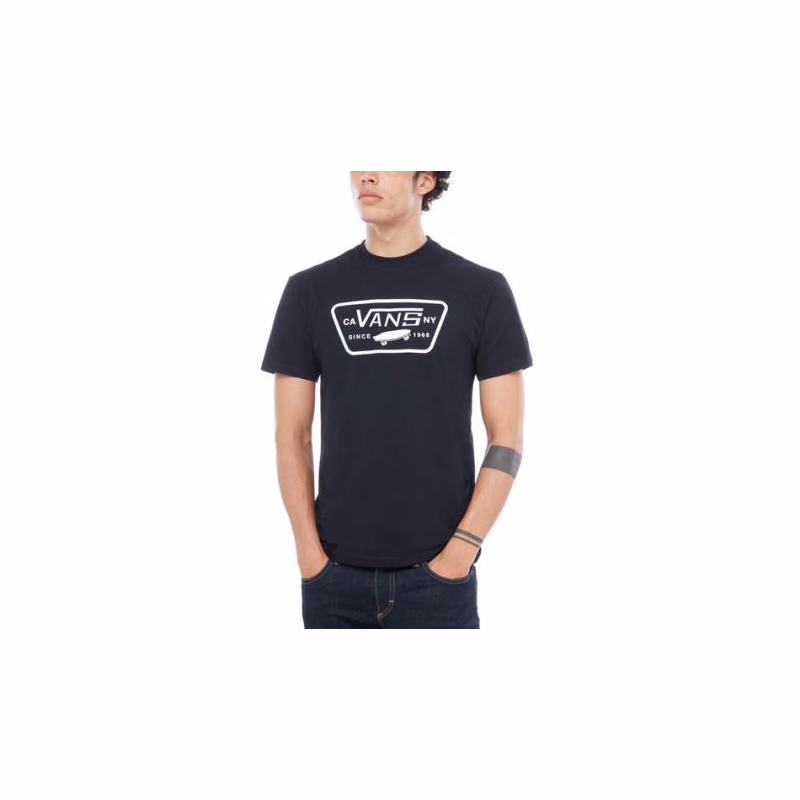 Pánske tričko s krátkym rukávom VANS MN FULL PATCH-BLACK-WHITE