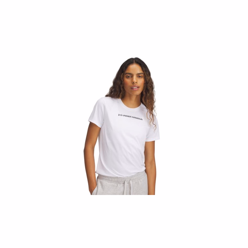 Dámske tréningové tričko s krátkym rukávom UNDER ARMOUR UA TECH PTH GRAPHIC SSC-WHT