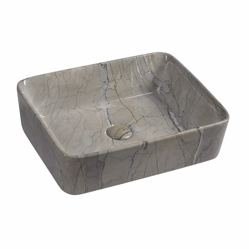 SAPHO - DALMA keramické umývadlo na dosku, 48x38cm, grigio 513