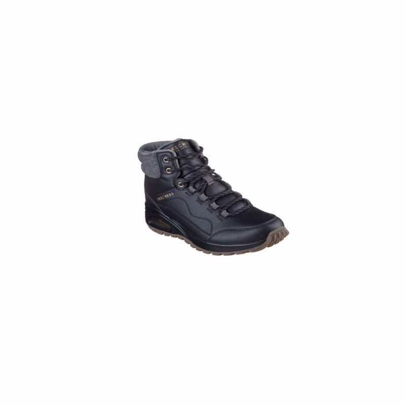 Dámske členkové zimné topánky SKECHERS Uno Rugged black black