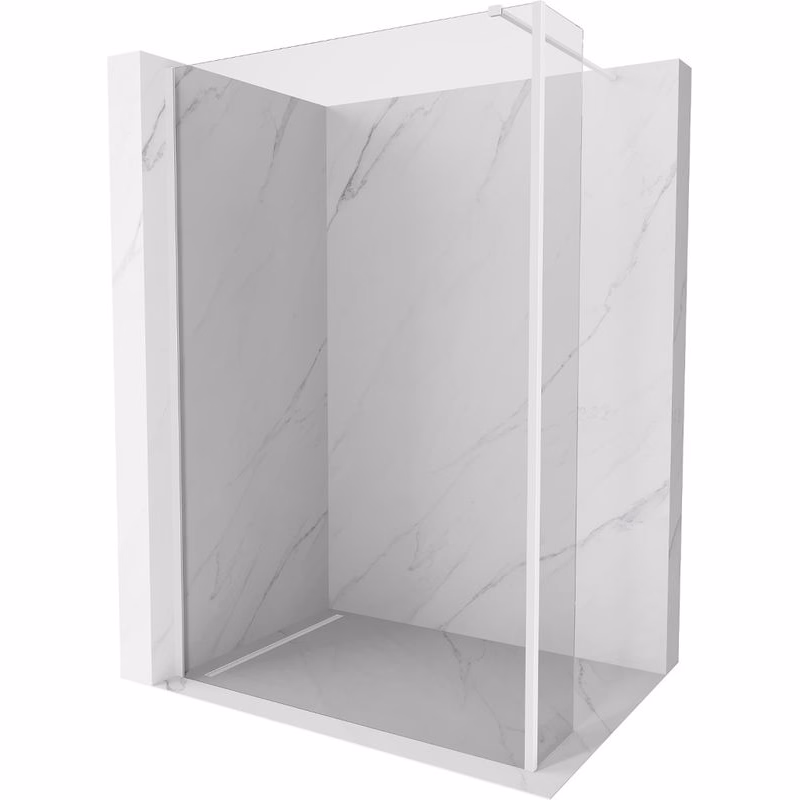 MEXEN/S - Kioto Sprchová zástena WALK-IN 110 x 30, transparent, biela 800-110-212-20-00-030