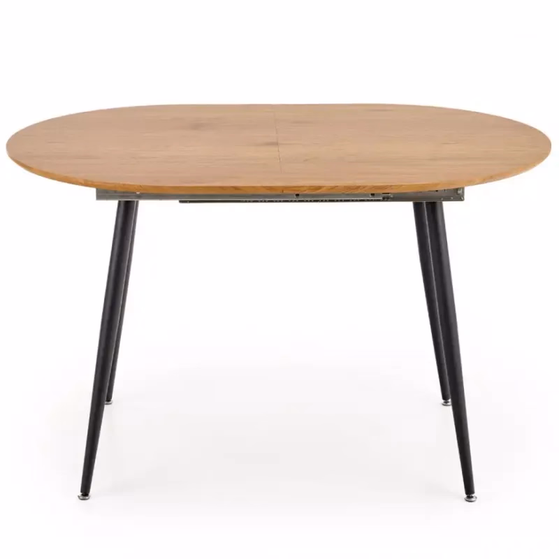 Rozkladací stôl Colorado 120/160x80cm Mdf/Oceľ – Dub Zlatá/Čierna