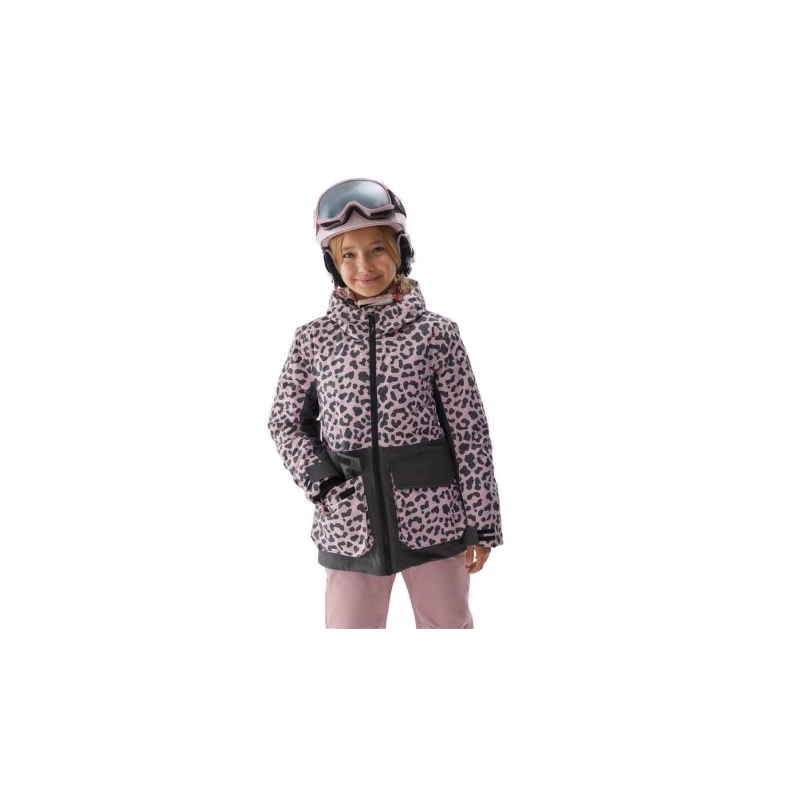 Dievčenská lyžiarska bunda 4F JUNIOR TECHNICAL JACKET-JAW23TTJAF357-90A-MULTICOLOUR ALLOVER