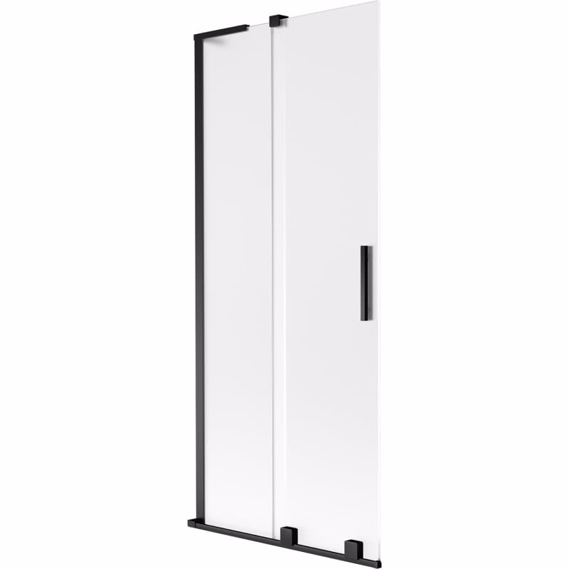 MEXEN/S - Velar L dvojkrídlová posuvná vaňová zástena 85 x 150, dekor, čierna 896-085-003-31-70