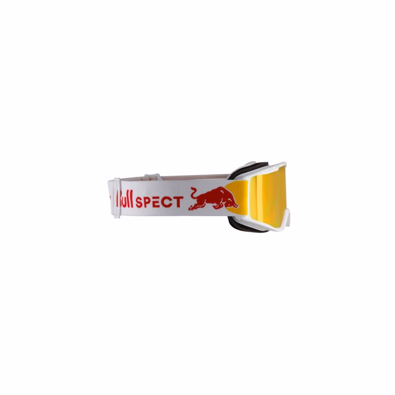 Lyžiarske okuliare RED BULL SPECT NEON 05RE2, white brown with red mirror