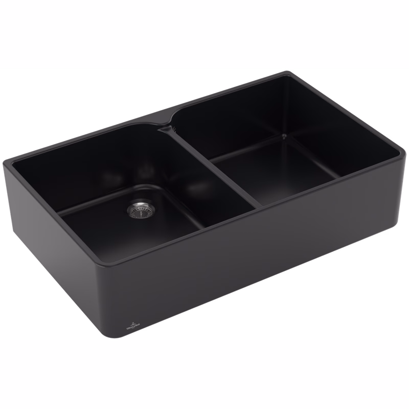 VILLEROY & BOCH VILLEROY & BOCH - Keramický drez Villeroy & Boch Farmhouse 90 X, 639001R7, Pure Black 639001R7