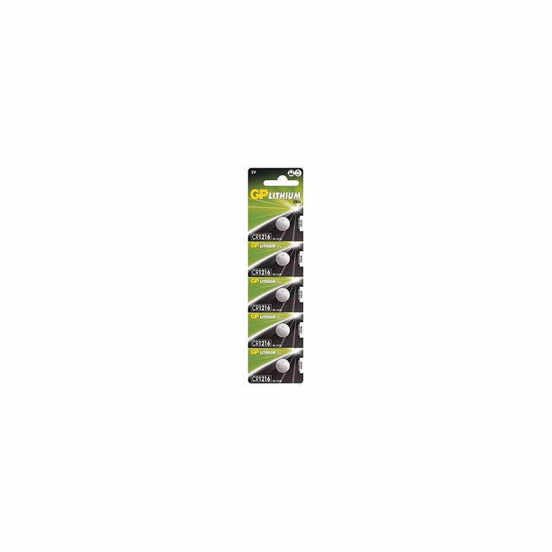 GP Jednorazové lithiová batéria CR1216, 5-pack