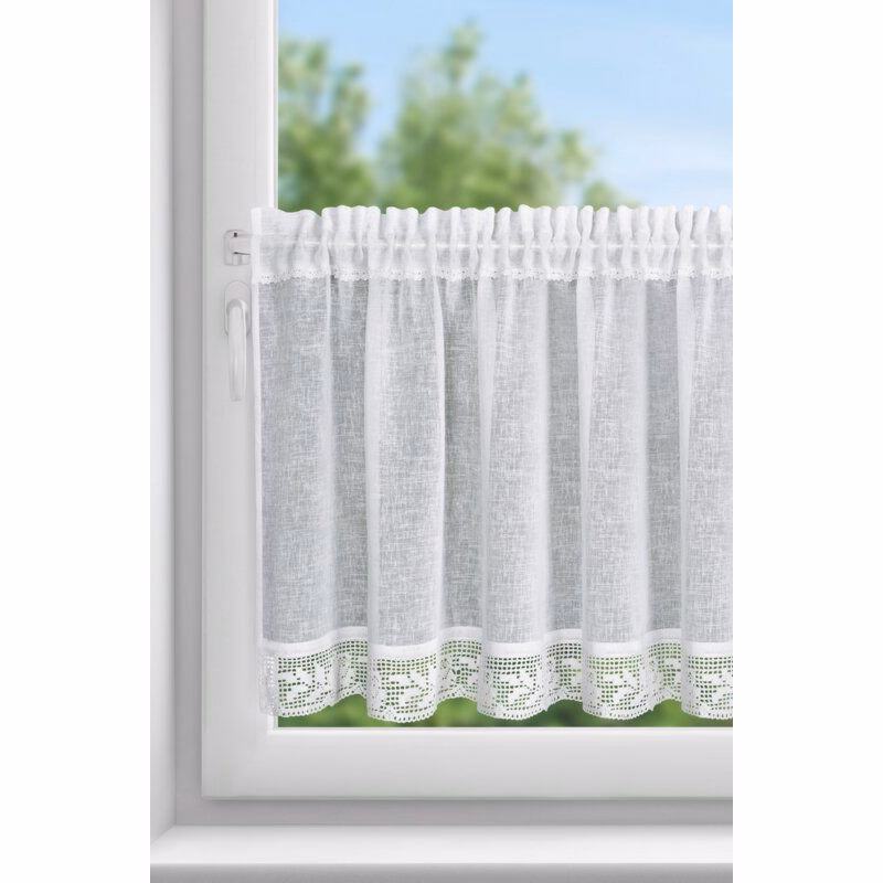ArtFir Krátka záclona LARI P | biela 150 x 60 cm