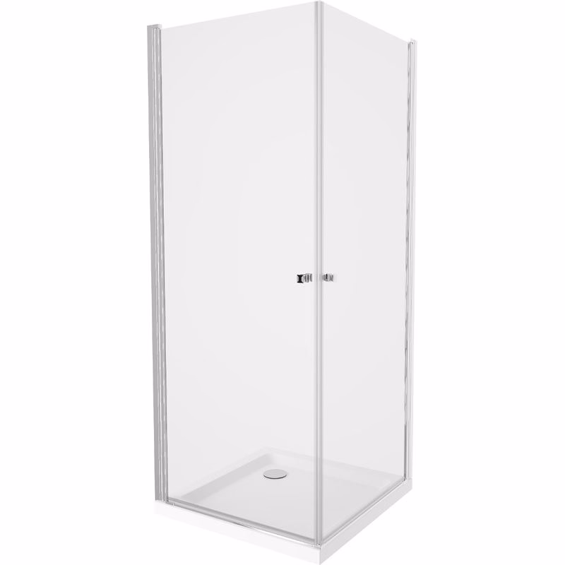 MEXEN/S - PRETORIA duo sprchovací kút 80 x 80, transparent, chróm + vanička vrátane sifónu 852-080-080-01-02-4010