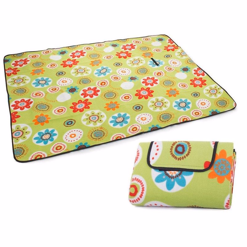 Pikniková deka so spodnou nepremokavou vrstvou 150x200 cm, kvietky