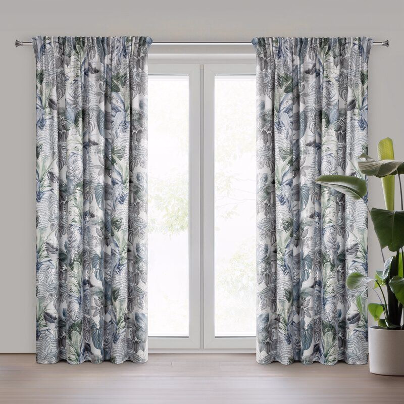 ArtFir Záves DAVOS 2 P | biela/zelená 140 x 270 cm