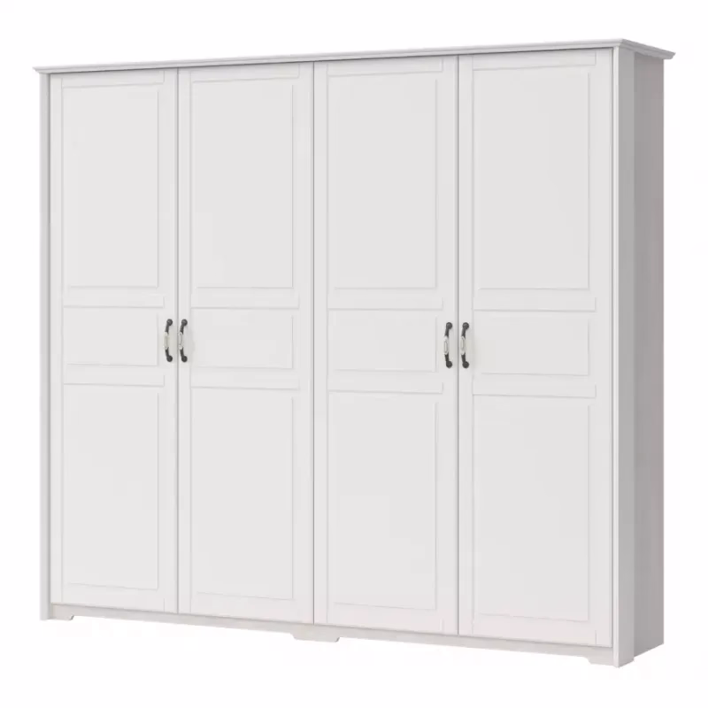 Skriňa 4d Evergreen p4/eg ivory mat
