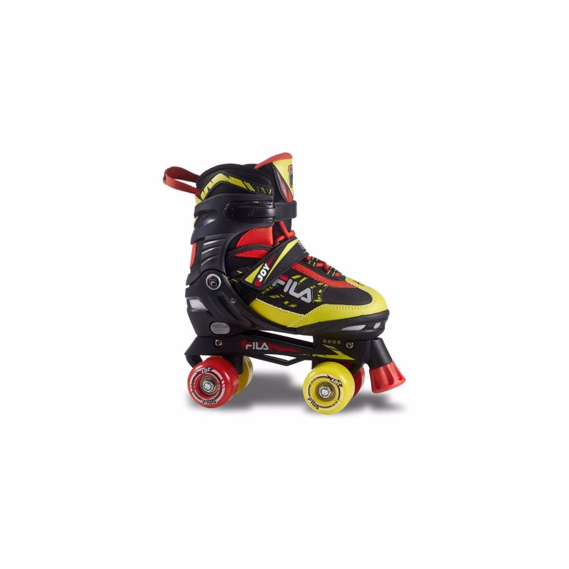 Juniorské dvojradové kolieskové korčule FILA SKATES JOY BLACK RED LIME