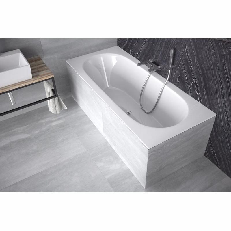 BESCO - Obdĺžniková vaňa VITAE SLIM - Nožičky k vani - Bez nožičiek, Rozmer vane - 180 × 80 cm VANVITAE180SLIM