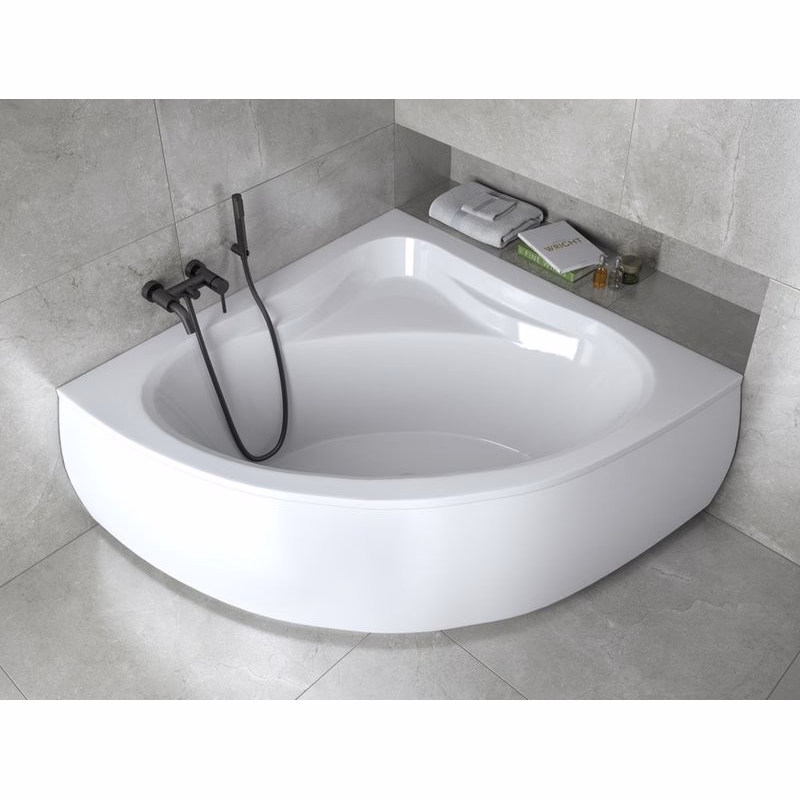 BESCO - Rohová vaňa MIA - Nožičky k vani - Bez nožičiek, Rozmer vane - 130 × 130 cm VANMIA130